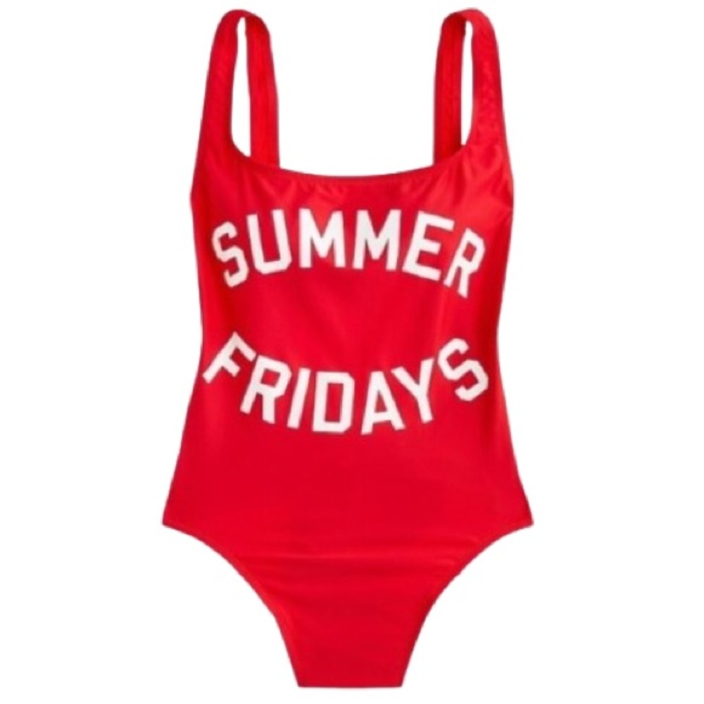 ✨Host Pick!✨ J. Crew Summer Fridays Red One Piece Swimsuit Size 6 EUC - Picture 1 of 9